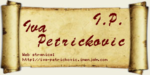 Iva Petričković vizit kartica